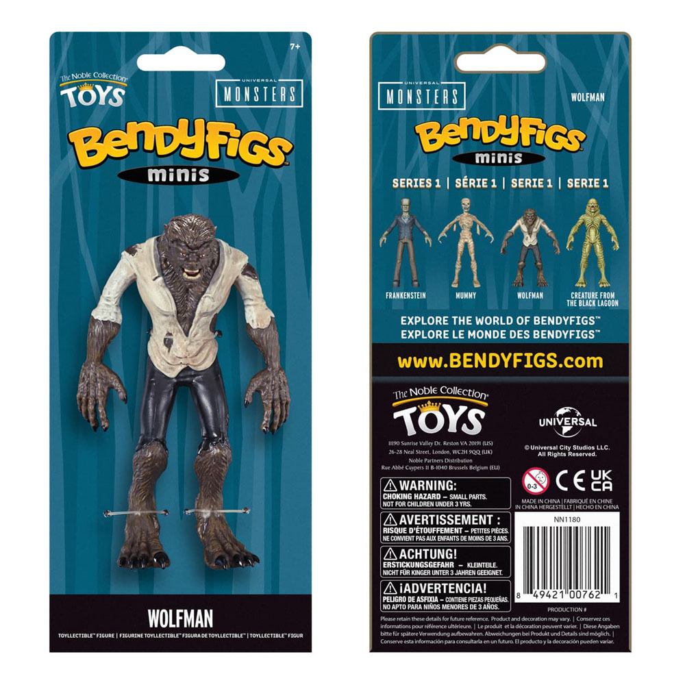 Universal Monsters Bendyfigs Bendable Figure Wolfman 14 Cm In Mini Figures