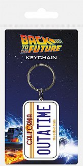 Back to the Future Rubber Keychain License Plate 6 cm