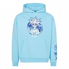 Hunter x Hunter Hooded Sweater Graphic Blue Size XL