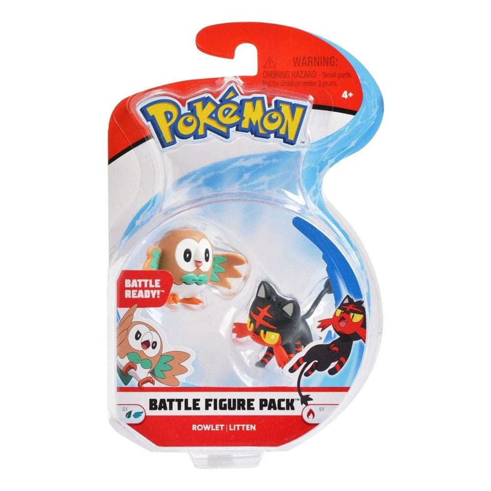 Jazwares Pokemon Battle Figure Set 3-Pack (Rockruff, Bellossom, Vaporeon)